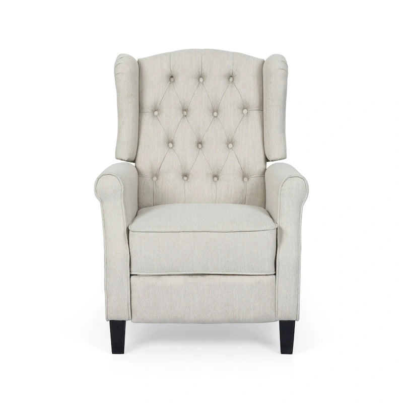 Push Back Recliner with Wingback, Modern and cozy recliner chair