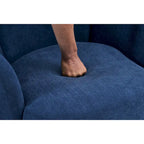 29.3 Upholstered Swivel Barrel Chair with Stainless Steel Base