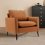 Cat paw leather upholstered sofa 1PC Cream White