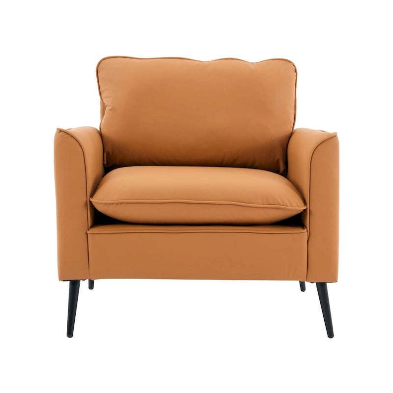 Cat paw leather upholstered sofa 1PC Cream White