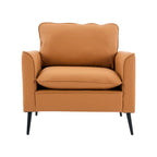 Cat paw leather upholstered sofa 1PC Cream White