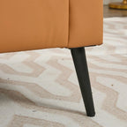 Cat paw leather upholstered sofa 1PC Cream White