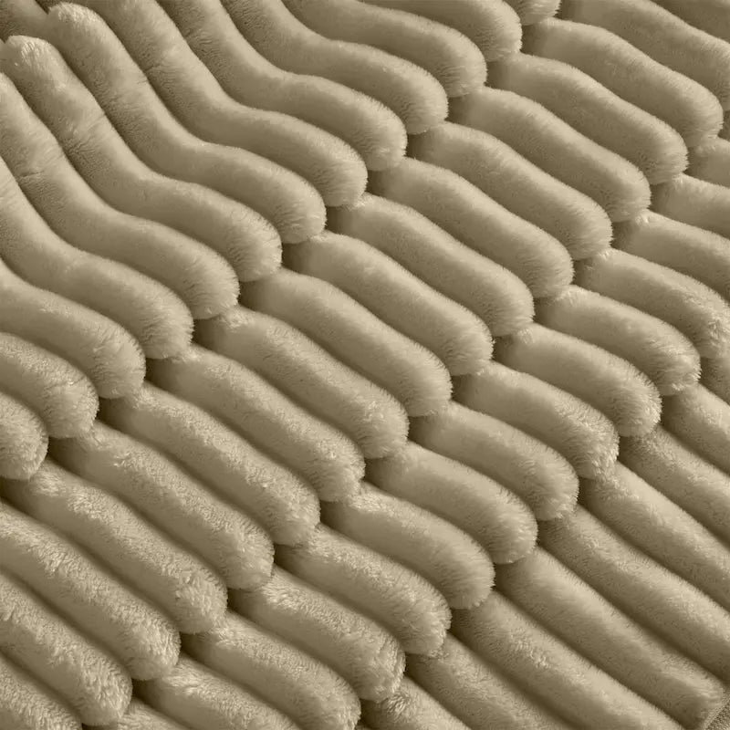 Corduroy Slipcovered L-Shaped Sectional Sofa with Deep Seats, 4-Seater Couch with Supple Armrests and 2 Big Pillows