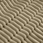 Corduroy Slipcovered L-Shaped Sectional Sofa with Deep Seats, 4-Seater Couch with Supple Armrests and 2 Big Pillows