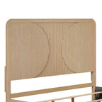 Natural Wood Fluted Panel Bed | King / Queen | Sleeps 2