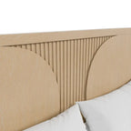 Natural Wood Fluted Panel Bed | King / Queen | Sleeps 2