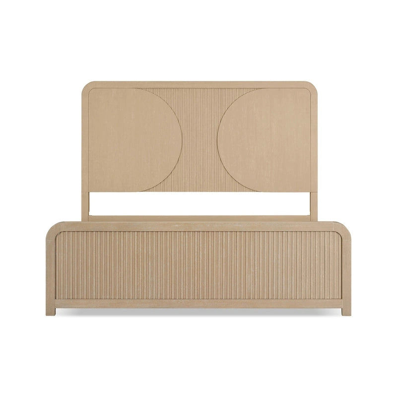 Natural Wood Fluted Panel Bed | King / Queen | Sleeps 2