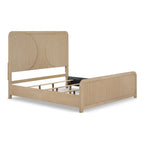 Natural Wood Fluted Panel Bed | King / Queen | Sleeps 2