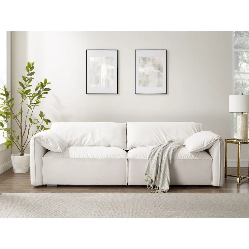 88.6 inch Modern Sofa, Leisure Couch For Gaming Room Living Room - 75' x 24'