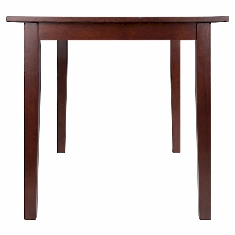 Walnut Brown Dining Table with Dropleaf Extension - N/A