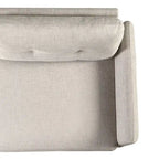 Gray Tufted 3-Seater Sofa with Flared Arms
