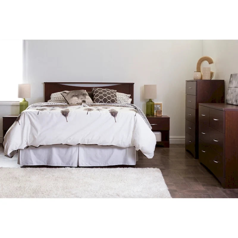 Grey Queen/Full Headboard – Curved Design, Fits 1–2 Users