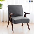 Mid Century Modern Armchair Grey /Blue/ White Upholstered Accent Chair for Living Room, Bedroom