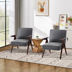 Mid Century Modern Armchair Grey /Blue/ White Upholstered Accent Chair for Living Room, Bedroom