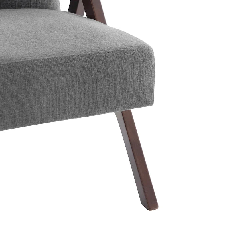 Mid Century Modern Armchair Grey /Blue/ White Upholstered Accent Chair for Living Room, Bedroom