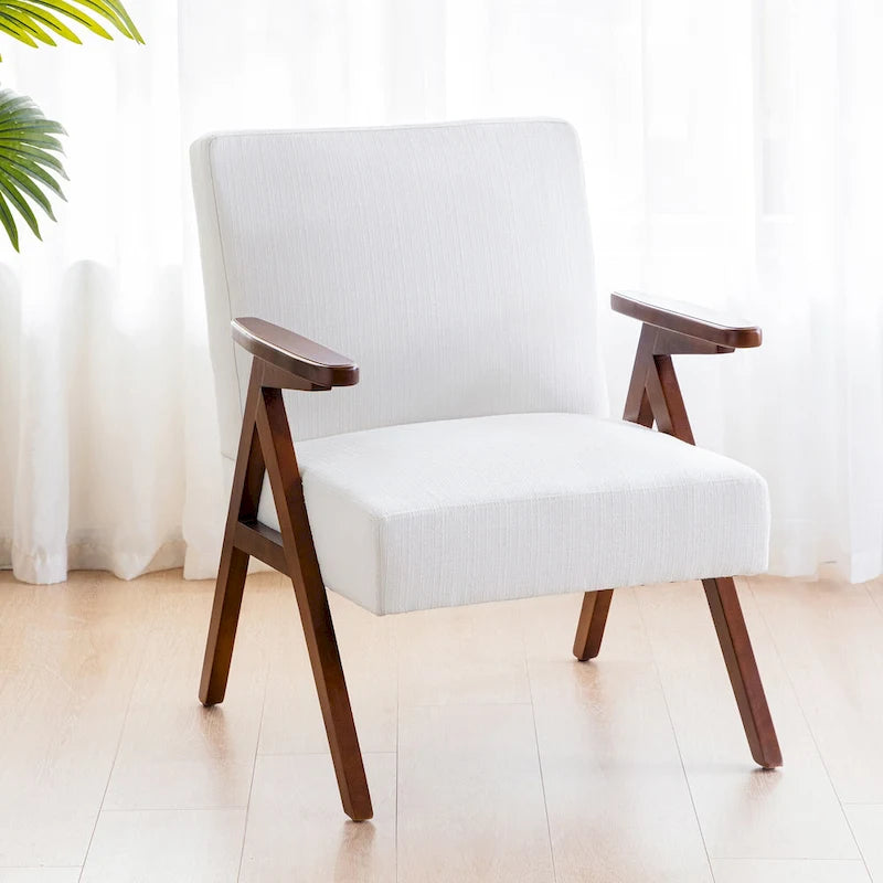 Mid Century Modern Armchair Grey /Blue/ White Upholstered Accent Chair for Living Room, Bedroom