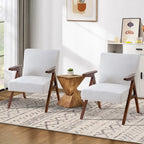 Mid Century Modern Armchair Grey /Blue/ White Upholstered Accent Chair for Living Room, Bedroom