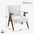 Mid Century Modern Armchair Grey /Blue/ White Upholstered Accent Chair for Living Room, Bedroom