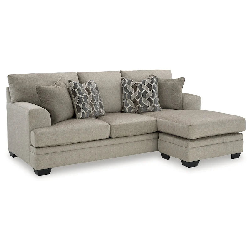 Gray Polyester Reversible Sofa Chaise – Seats 2–3