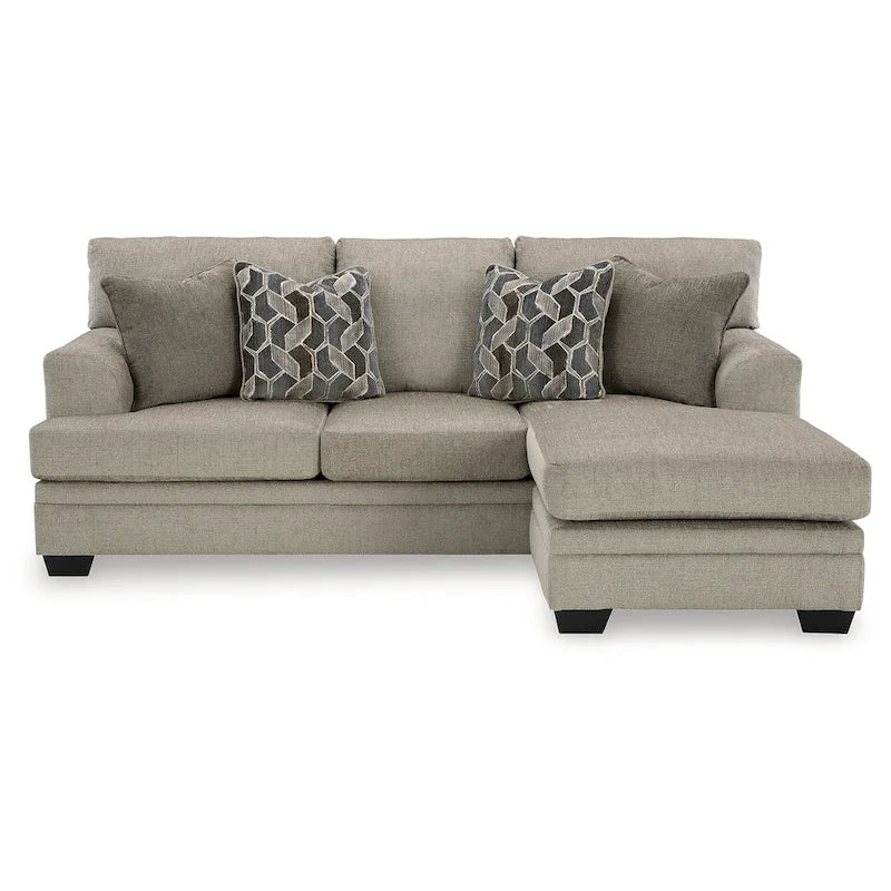 Gray Polyester Reversible Sofa Chaise – Seats 2–3