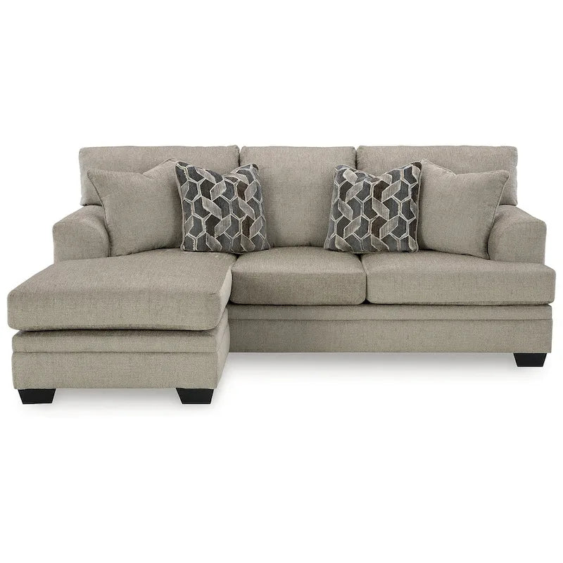 Gray Polyester Reversible Sofa Chaise – Seats 2–3