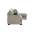 Gray Polyester Reversible Sofa Chaise – Seats 2–3