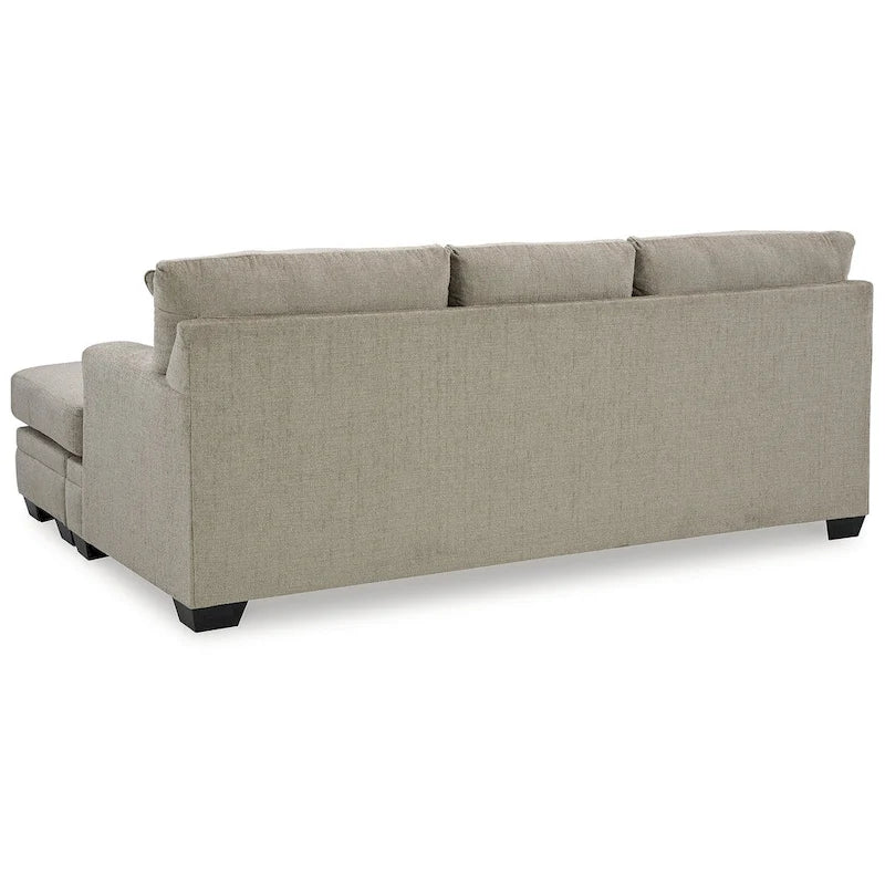 Gray Polyester Reversible Sofa Chaise – Seats 2–3