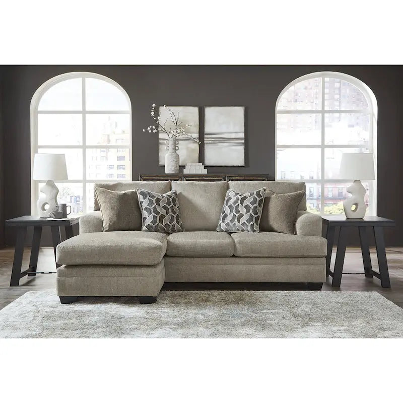 Gray Polyester Reversible Sofa Chaise – Seats 2–3