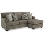 Gray Polyester Reversible Sofa Chaise – Seats 2–3
