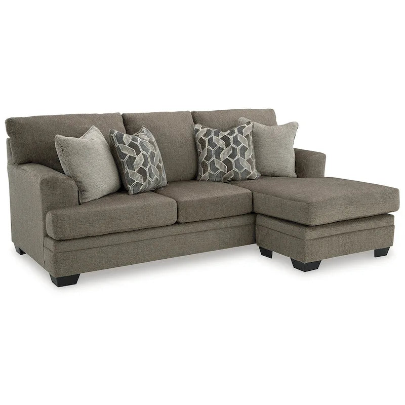Gray Polyester Reversible Sofa Chaise – Seats 2–3
