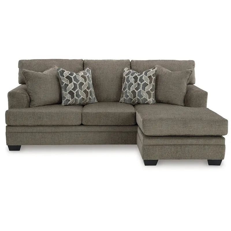 Gray Polyester Reversible Sofa Chaise – Seats 2–3