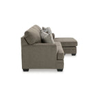 Gray Polyester Reversible Sofa Chaise – Seats 2–3