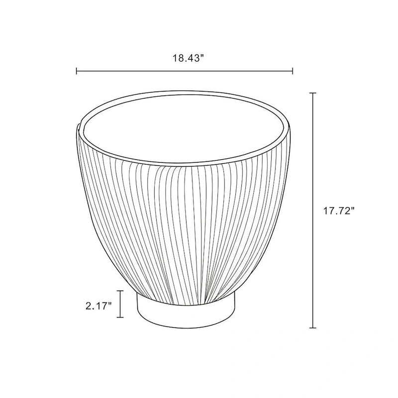 Gold Round Coffee & End Table Set, 2-Piece, Marble Top with Pleated Leatherette Base