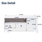 TV Stand Console Table LED Light Cabinet Open Media Storage Gaming Entertainment Center - 47.24 L x 15.74 W x 20.47 H