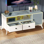 TV Stand Console Table LED Light Cabinet Open Media Storage Gaming Entertainment Center - 47.24 L x 15.74 W x 20.47 H