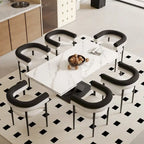 94.48 Modern Extendable Rectangular Sintered Stone Dining Table For 8 person