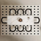 94.48 Modern Extendable Rectangular Sintered Stone Dining Table For 8 person