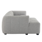 Left-Facing Fabric Modular Sectional Sofa with Chaise | Linen / Pewter / Mocha | 2-Seat