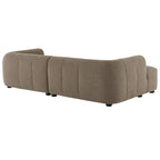 Left-Facing Fabric Modular Sectional Sofa with Chaise | Linen / Pewter / Mocha | 2-Seat