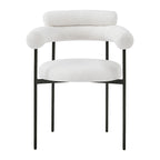 Upholstered Armchair Dining Chairs With Metal Legs for Home, Kitchen, Living Room(Set of 2)