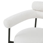 Upholstered Armchair Dining Chairs With Metal Legs for Home, Kitchen, Living Room(Set of 2)