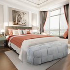 Modern 3D Breathable Fabric Large Ottoman Bench