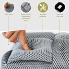 Modern 3D Breathable Fabric Large Ottoman Bench